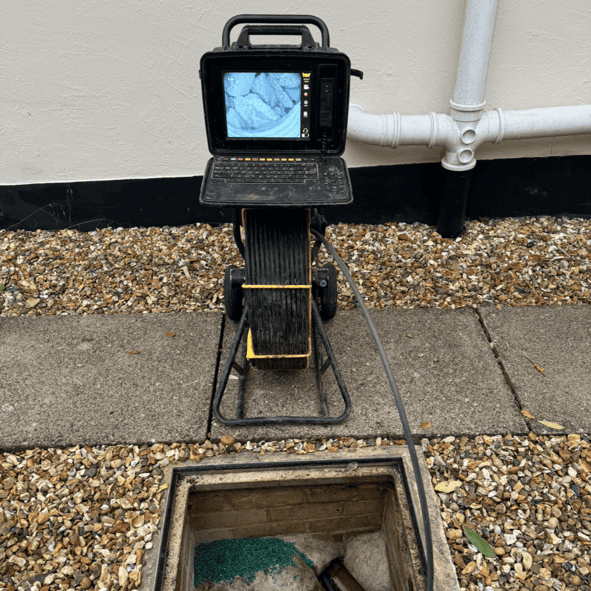 Inspection camera for drain blockages and pipe issues.