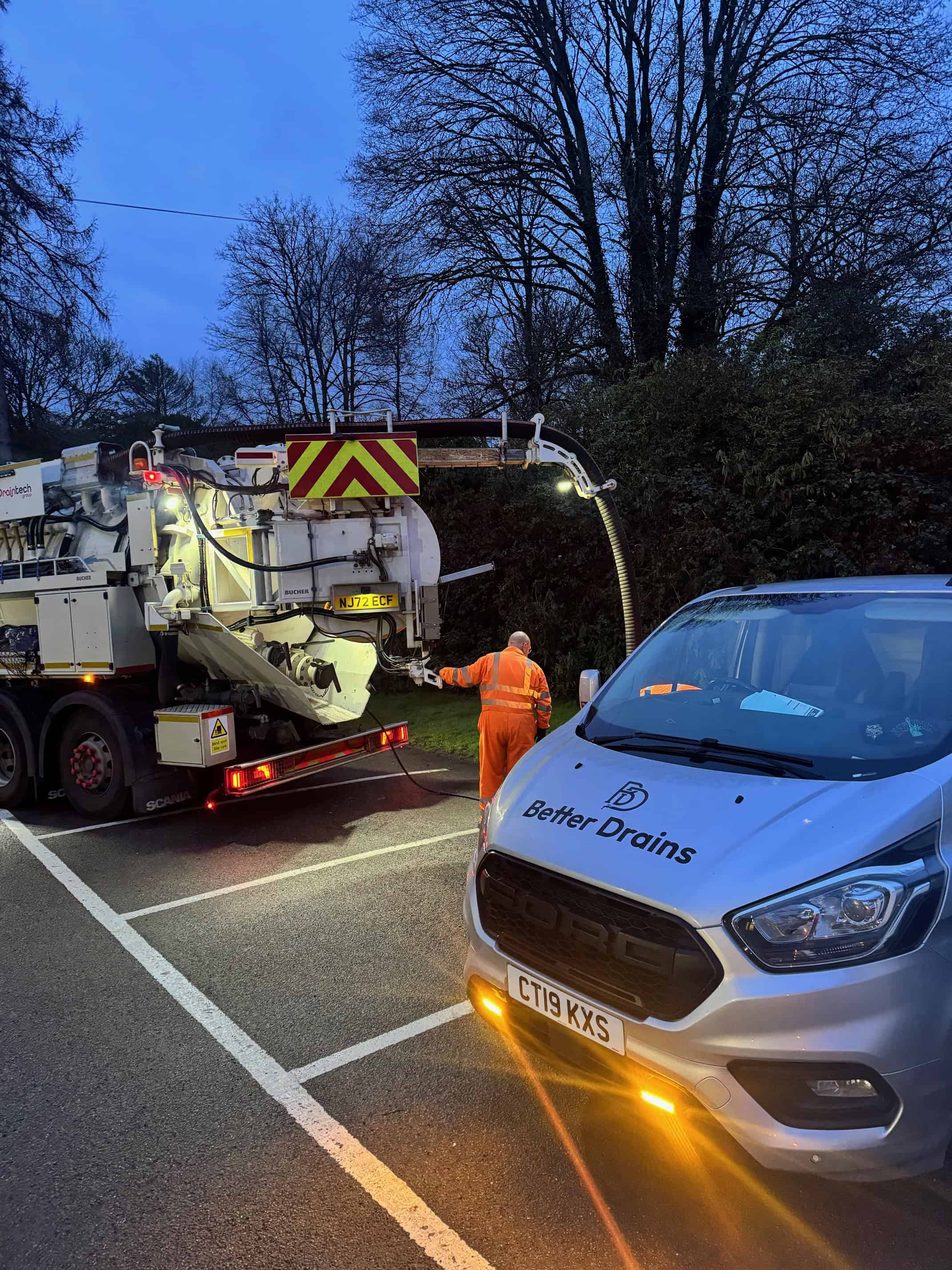 Emergency drain cleaning by Better Drains with professional equipment.